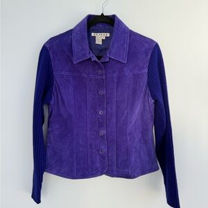 Vintage Purple Women's Suede Jacket